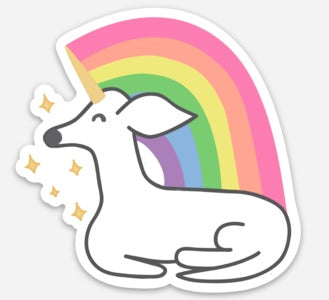 Penny The Unicorn Dog Sticker